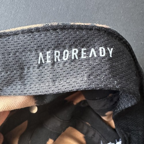 Adidas Hat Cap Strap Back Black Brown Reverse Dye Splotchy Tie Dyed Logo Womens - Picture 10 of 11