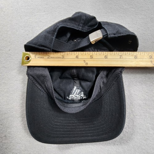 Adidas Saturday Relaxed Fit Adjustable Logo Hat Womens One Size Black On Black - Picture 7 of 8