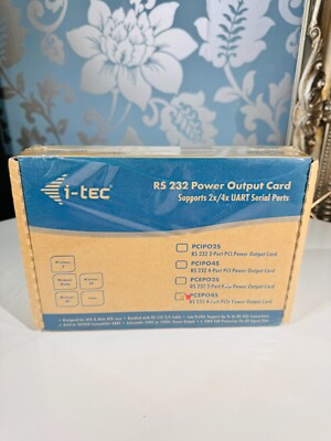 I-TEC RS 232 Power Output Card PCEPO4S 2x/4x UART Serial Ports BRANDNEU VERSIEGELT