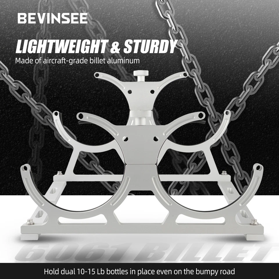 7" Nitrous Bottle Holder For GMC Sierra For dragsters For Hot Rods Street Rods - Image 4 of 4