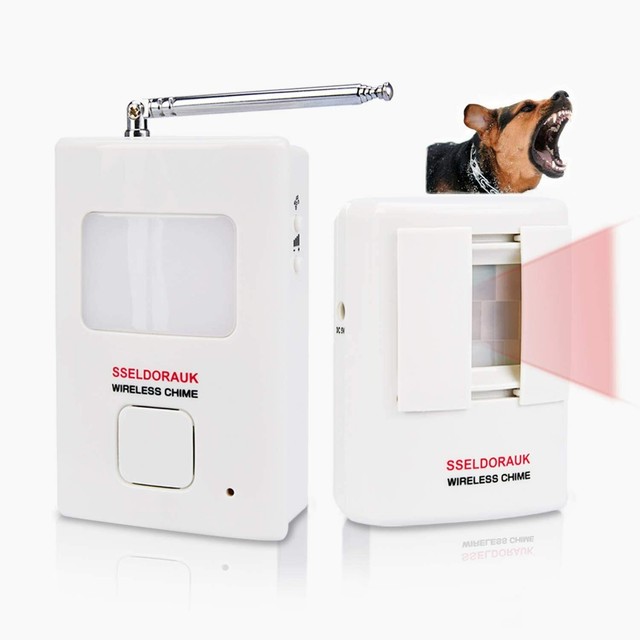 Dog Barking Alarm Motion Detector,Pir Wireless Human Body Walking Sensor Doorbel eBay