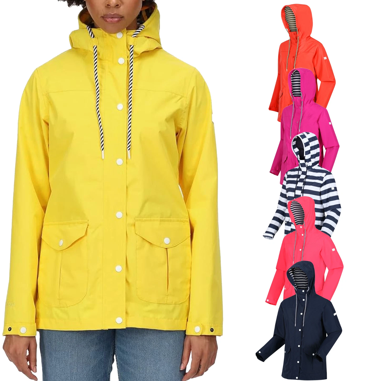Regatta Bayarma Womens Waterproof Jacket Hooded Outdoor Ladies Rain Coat RRP £90