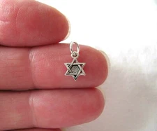 Very small Sterling Silver "Star of David" mini tiny charm.