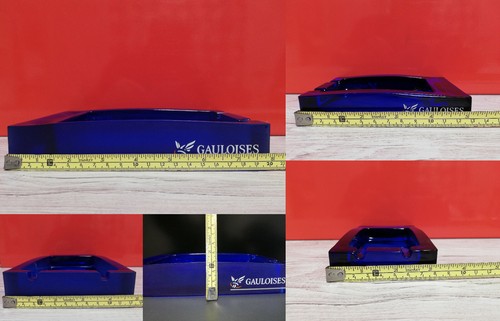 Two Gauloises blue glass ashtrays - Picture 11 of 12