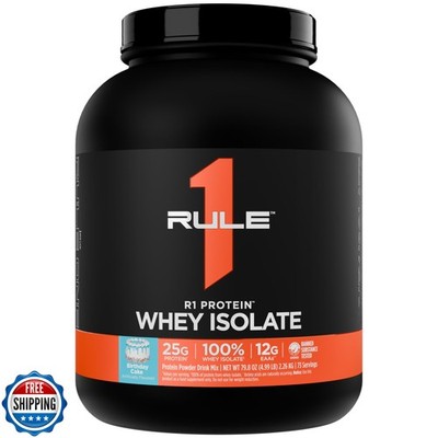 Rule 1 R1 Protein Whey Isolate - With 25g Protein and 6g BCAA Exclusively fro
