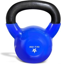 Single Kettlebell Vinyl Coated Kettlebell, 5/10/15/20/25/30/35/40/45/50/60 LBS 