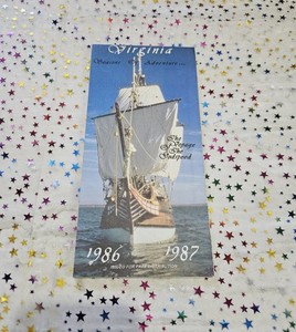 Vintage 1986-1987 Virginia Travel Brochure Seasons Of Adventure Godspeed Voyage
