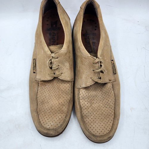 Mocassino Mephisto Air Jet casual in pelle Oxford beige UOMO US 12 stringati - Foto 3 di 17