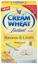 Cream of Wheat, Bananas & Cream, Instant Hot Cereal, 10 Count, 12.3Oz Box (Pack