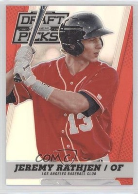 2013 Panini Prizm Perennial Draft Picks Red Prizm 3/100 Jeremy Rathjen #30 0f6