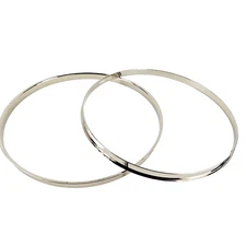 World Max Single flange Chrome Over Brass Snare Hoop Set SFH-2514SC & SFH-2514C