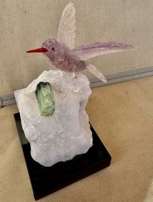 Amethyst  Crystal Hummingbird 4 1/2''-Peter Muller