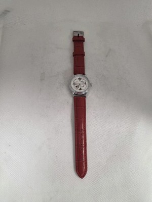 Forsining Damen Automatikuhr rotes Lederarmband (S1)