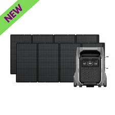 Ecoflow DELTA Pro 3 + Qty 2 400W Solar Panel 2600W Input High Output 99% MPPT
