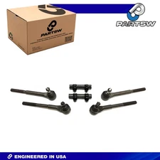 Steering Inner Outer Tie Rod End Adjuster Sleeve Kit Set 6 Pc for Chevrolet GMC