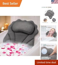 Bath Pillow Ergonomic Luxury Bathtub Pillow with Head,Neck, Shoulder and Back...
