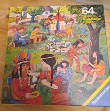 Ravensburger Puzzle 64 Teile Indianerspiel 1981