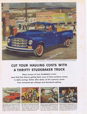 1929 - 1956 Original Ads - STUDEBAKER CARS & TRUCKS - 10 ADS!!!!