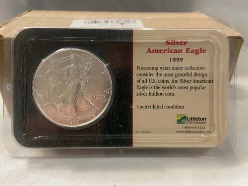 1999 uncirculated silver american eagle dollar unopened