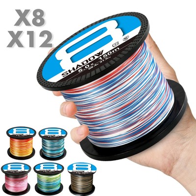8 12 Strands Braided Smooth Multifilament PE Line Strong Saltwater Fishing Line