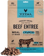 Freeze Dried Dog Food Raw Beef Crunchy Mini Nibs Complete Meal/Topper 96 Beef