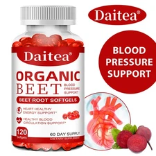 Organic Beetroot SOFTGELS PURE Beet Root Powder (Beta vulgaris)HEART HEALTHY