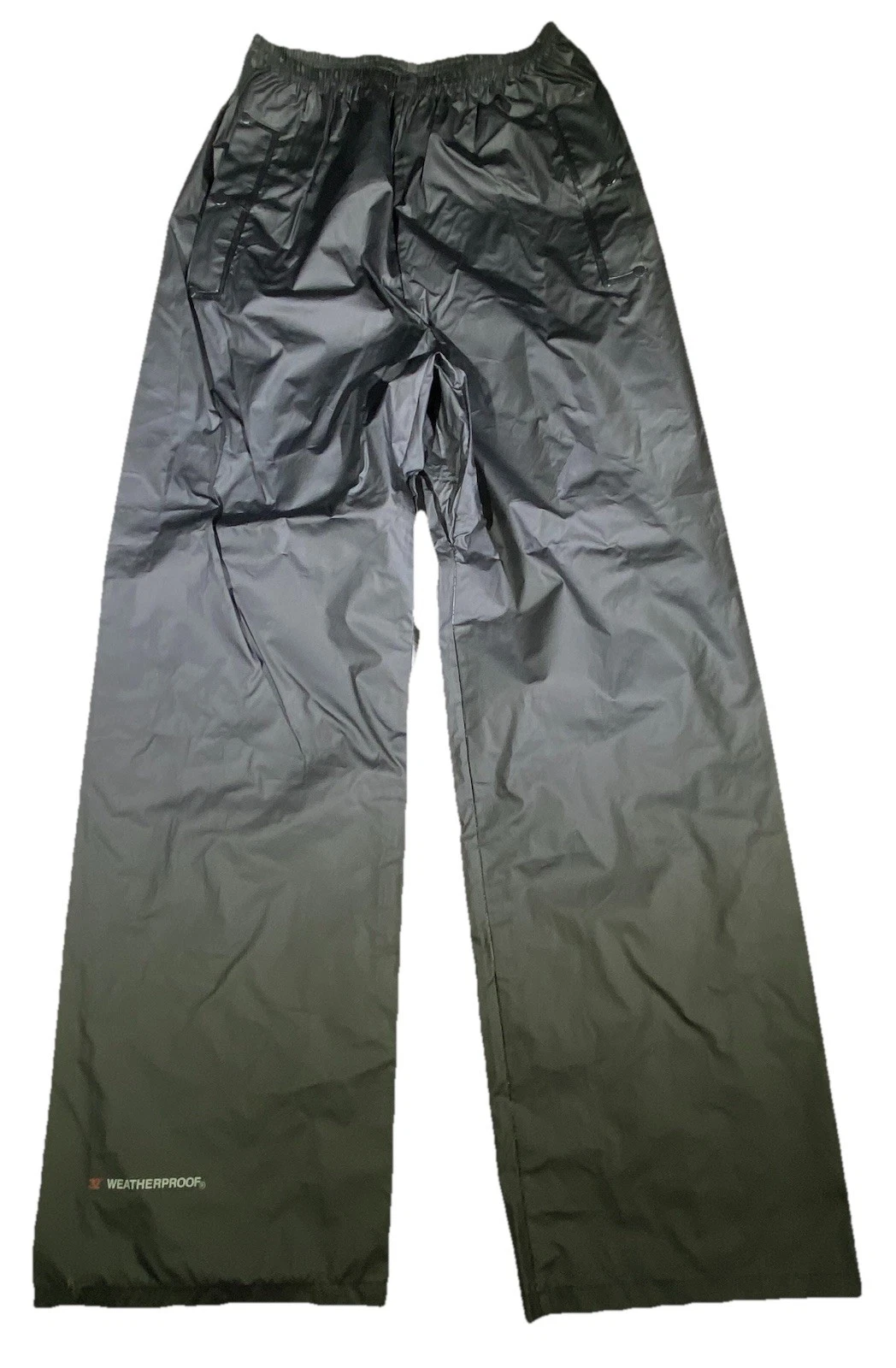 NEW 32 Degrees PVC Rain Weatherproof Pants Men’s Small Black Elastic Waist NWT