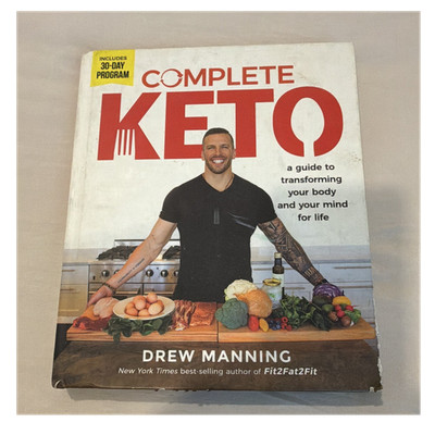 Complete Keto Drew Manning Hardcover Guide Book Includes 30-Day Program English