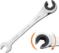 10mm Brake Line Wrench Set Metric Ratcheting Open-end For Nuts On Fuel Brak