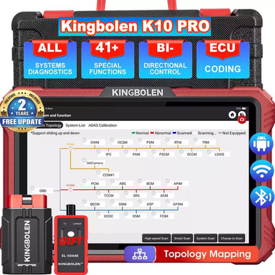 2026 Kingbolen K10 PRO BT OBD Car Scanner Full System Diagnostic Tool ECU Coding