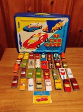 Vintage Lesney Matchbox Diecast Cars Lot Of 32 With Case