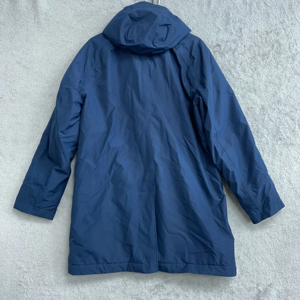 NUEVO Abrigo Parka Land's End Para Hombre L Azul Marino Radiante Aislado Con Capucha Foto 3 de 4