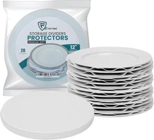 Feltectos Felt Plate China Storage Dividers Dish Protectors 12 inch Pack of 20