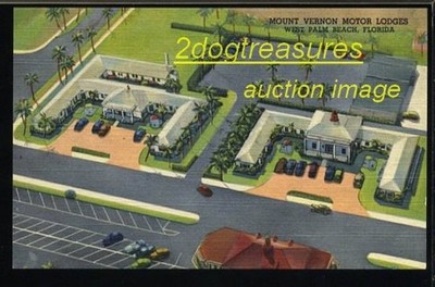 WEST PALM BEACH FL MOUNT VERNON MOTOR LODGE AERIAL VIEW Florida Fla