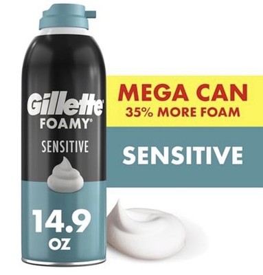 Gillette Foamy Sensitive Skin Men's Shave Foam - 14.9oz