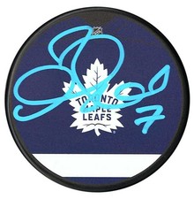 Gary Roberts Autographed Toronto Maple Leafs Jersey Puck NO TARIFFS
