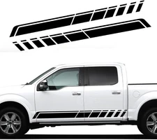 Auto Racing Body Side Stripes Vinyl Modified Stripe Decal Cars Side Door Black