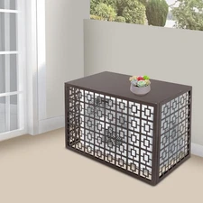 Air Conditioner Fence for Outdoor Units Privacy Fence  Coffee Color