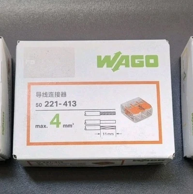 WAGO Serie 221-413 Verbindungsklemme - 50 Stück (221-413-50)