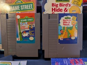 Sesame Street ABC & Big Bird Hide & Speak Nintendo NES Complete in Box w Manuals