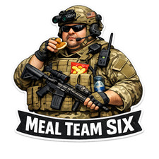 Sticker Buy 2 Get 1 Free Military Meal Team Six Funny Humor Veteran Dow Usa