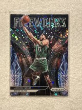 2021-22 Prizm Basketball Jayson Tatum Fireworks Silver Disco Prizm #15 Celtics