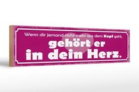 Holzschild Spruch 46X10 Cm Wenn Jemand Nicht Mehr Aus Kopf Deko Schild