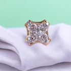 0.20 Cts Round Brilliant Cut Natural Diamonds Nose Stud Hallmark 18K Yellow Gold