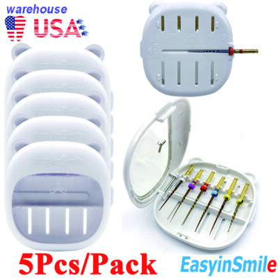 5pcs Dental Endo File Sterilization Box Organizer Measurement Ruler Autoclavable