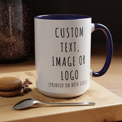 Custom Photo Mug Personalized Couples Office Business Logo 15oz Coffee Cup Gift - Picture 23 of 31