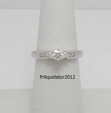 1/3CT Natural Diamond Anniversary Engagement Wedding Bridal Ring 14K White Gold