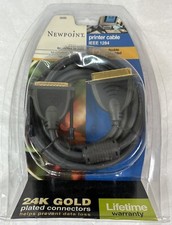 12 ft Printer Cable IEEE 1284 DB25 Male Centronics 36 Male 24K Gold Plated