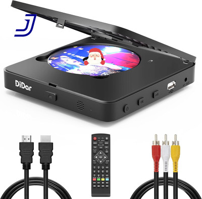 Super Mini Blu-Ray Disc Player for TV 1080P Blue-Ray HD DVD Player Portable CD