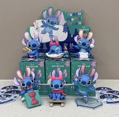 Miniso Disney Lilo & Stitch Bunny Winter Story Case Blind Box Confirmed Figure! - Picture 1 of 18